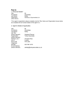 Core Strategy representation Sainsburys