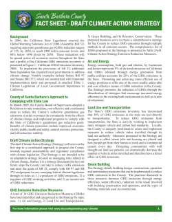 Climate Action Strategy Fact Sheet