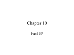 Polynomial vs. NP - Computer Science Department