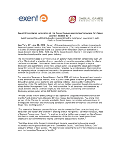 Exent Drives Game Innovation at the Casual Games Association