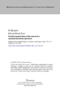 Partial regularization of the sum of two maximal
