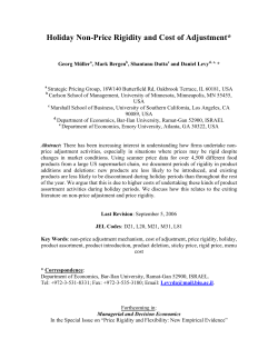 Holiday Non-Price Rigidity and Cost of Adjustment