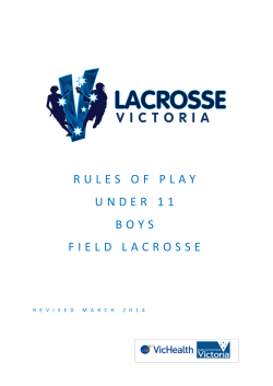 rules of play under 11 boys field lacrosse