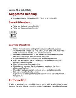 Lesson 10.2 solid state