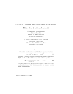 Solution for a quasilinear Schr&ouml;dinger equation : a dual approach