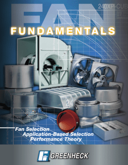 Fan Selection Application-Based Selection Performance Theory