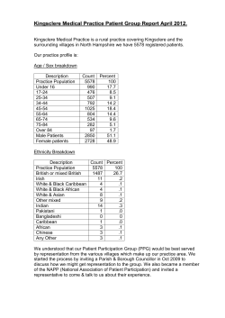Component 1 - Kingsclere Medical Practice