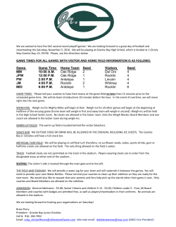 game times for all games with visitor and home field information is