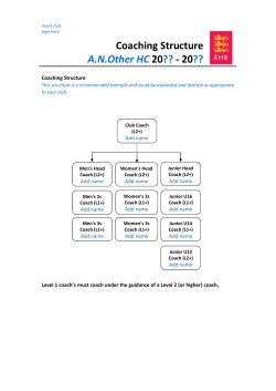 Coaching Structure