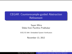 CEGAR: Counterexample-guided Abstraction