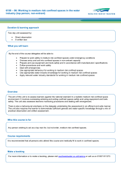 6150 &ndash; 06: Working in medium risk confined