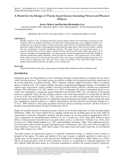 A Model for the Design of Puzzle-based Games Including Virtual