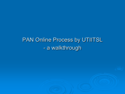 PAN Application processing at UTIITSL