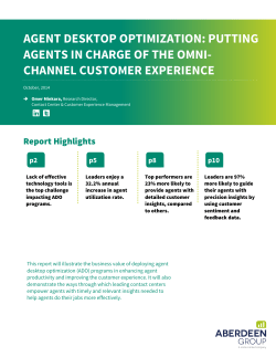 Agent Desktop Optimization: Putting Agents in Charge