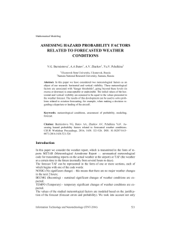 assessing hazard probability factors related to forecasted weather