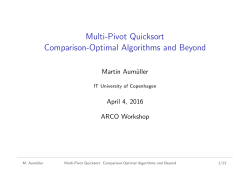 Multi-Pivot Quicksort Comparison
