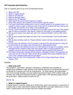 CIP Frequently Asked Questions Click on a Question below to go to