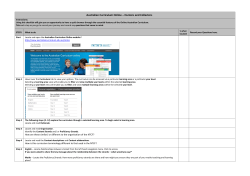 Australian Curriculum Online Checklist