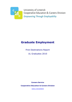 First Destinations Survey - UL graduates 2010