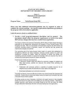 STATE OF NEW JERSEY DEPARTMENT OF CHILDREN AND