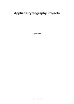 Applied Cryptography Projects 1. Introduction