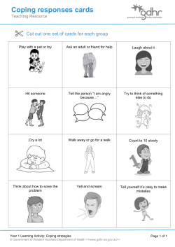 Coping responses cards