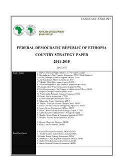2011-2015 - Ethiopia - Country Strategy Paper