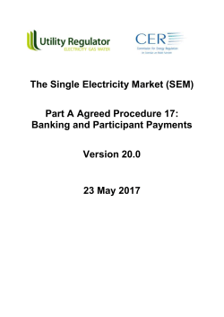 Part A AP17: Banking and Participant Payments