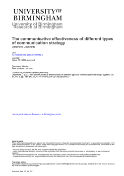 The Communicative Effectiveness of Different Types of