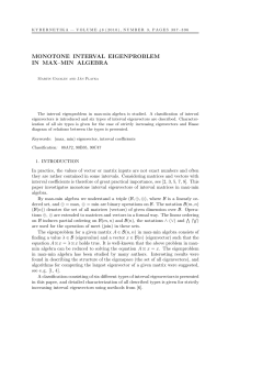 monotone interval eigenproblem in max&ndash;min algebra