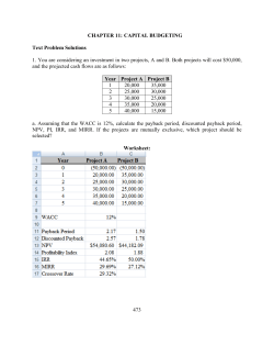 Chapter 1 Spreadsheet Basics
