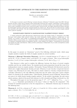 elementary approach to the hartogs extension theorem