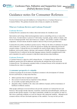 Guidance notes for Consumer Referees
