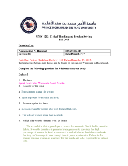 UNIV 1212: Critical Thinking and Problem Solving