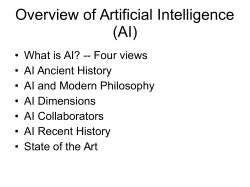 Overview of Artificial Intelligence (AI)