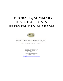 Alabama Probate Overview - Huntsville