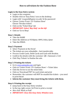 How_to_sell_tickets_for_the_Fashion_Show