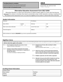 Introduction - Alternative Education