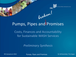 Pumps, Pipes and Promises