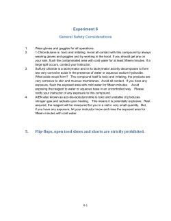 Experiment 6 Free-Radical Substitution: Chlorination of 1