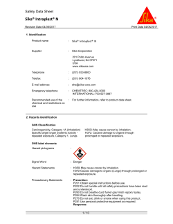 Intraplast&reg; N - Sika Corporation