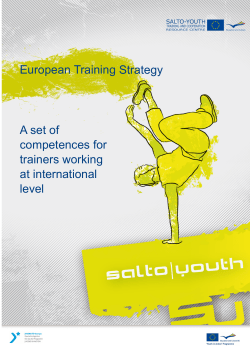 A set of competences for trainers working at - Salto
