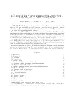 decoherence for a heavy particle interacting with a light one