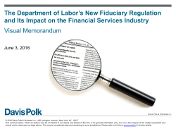 The DOL Fiduciary Regulation and Its Impact on the