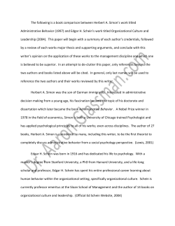 The following is a book comparison between Herbert A. Simon`s