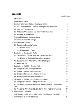 Distributable Profits Charge &ndash; How does it work