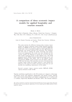 A comparison of three economic impact models for applied