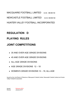 regulation d playing rules joint competitions