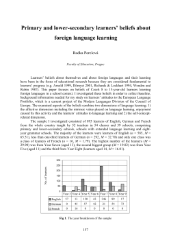Primary and lower-secondary learners` beliefs about foreign