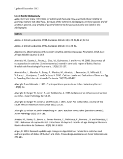 Ratite Bibliography - Avian Scientific Advisory Group